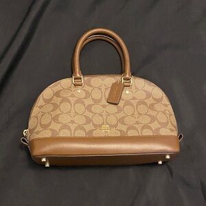 Coach Tan and Brown Signature Satchel